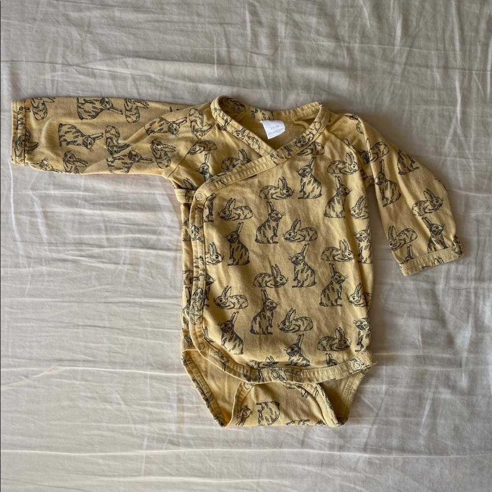 Kate Quinn bunny print kimono onesie